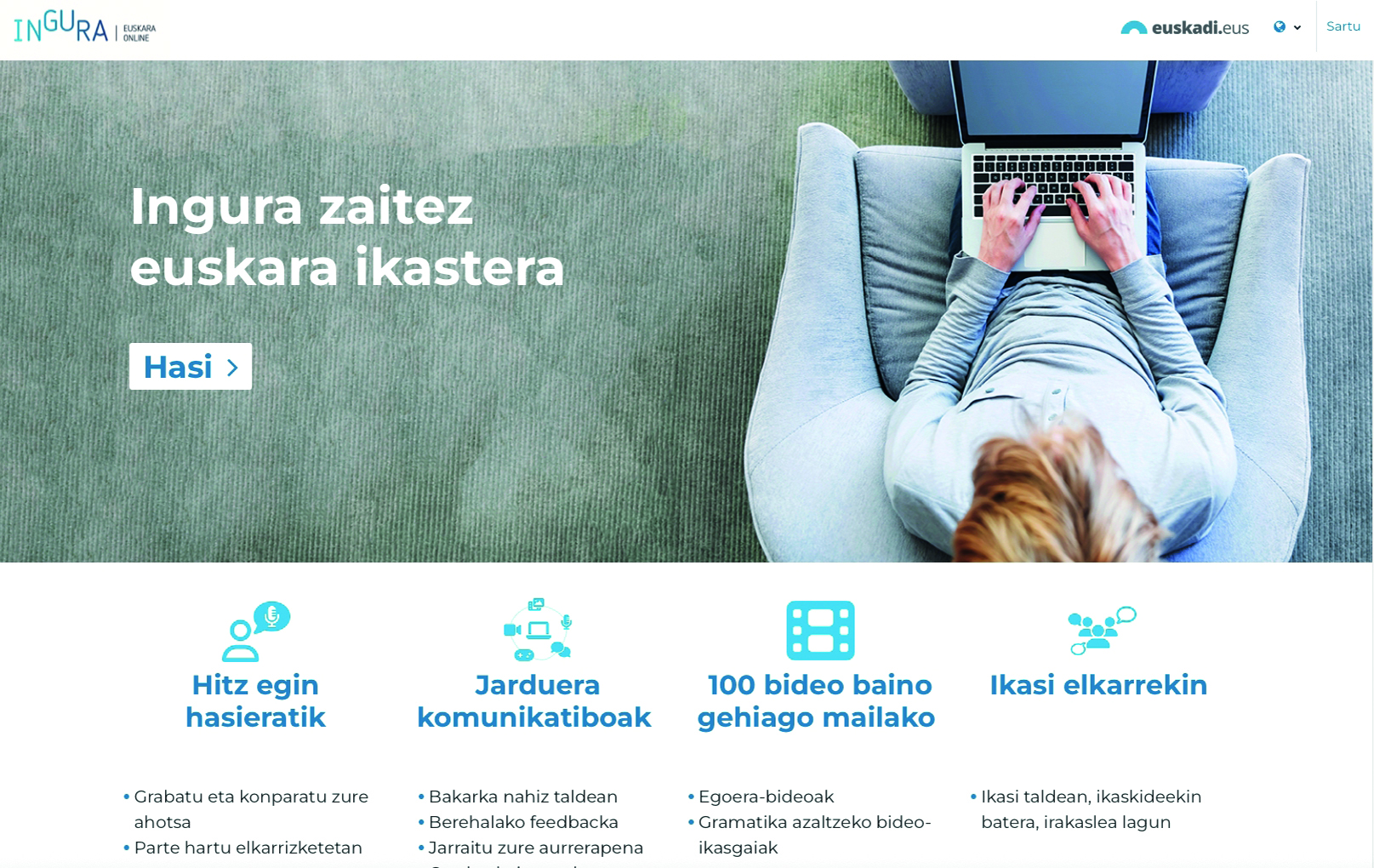 Ingura. Euskara online